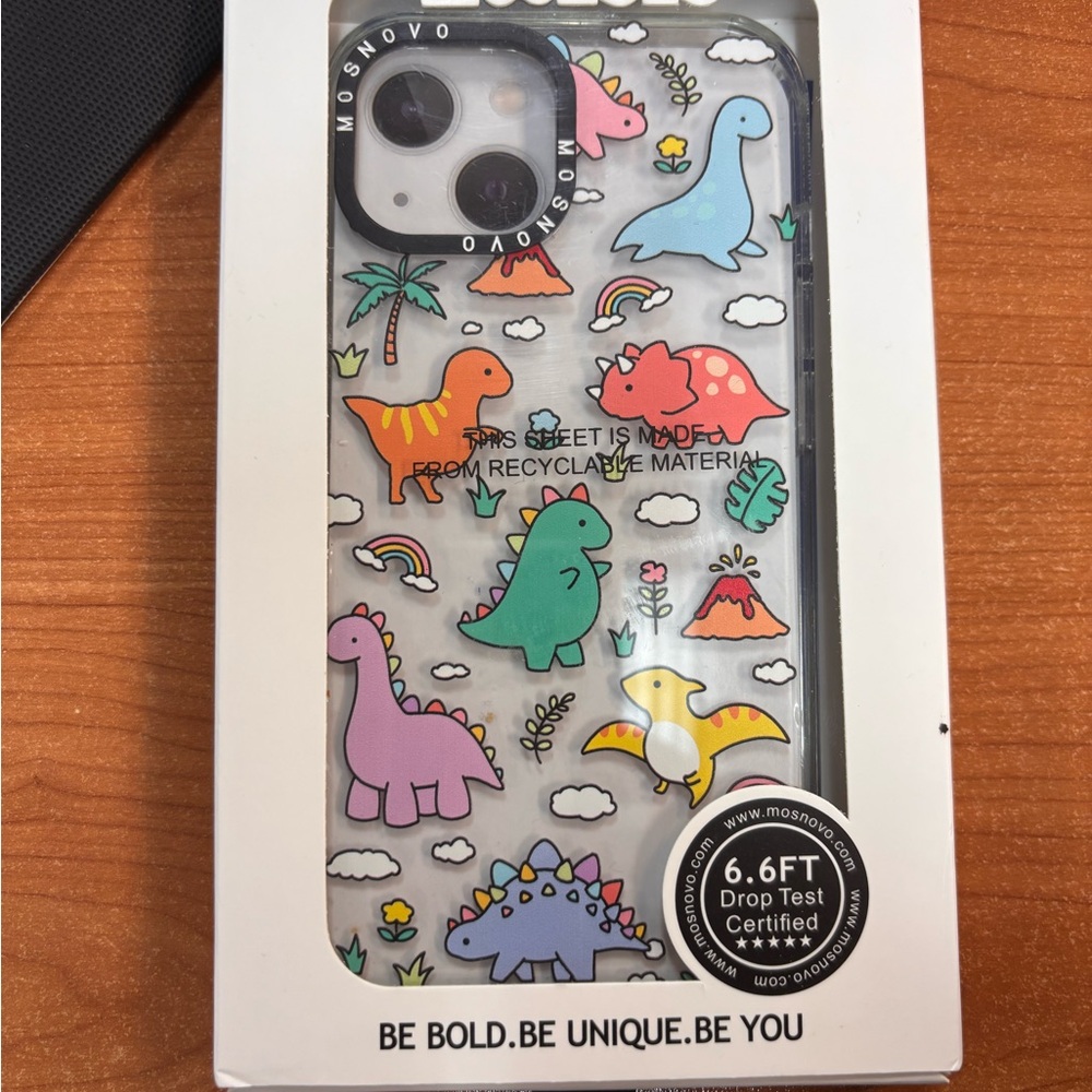 Dinosaur Pattern Phone Case - Multicolor
